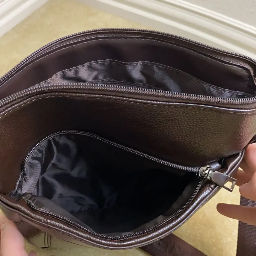 Men’s Shoulder / Messenger Bag Dark Brown